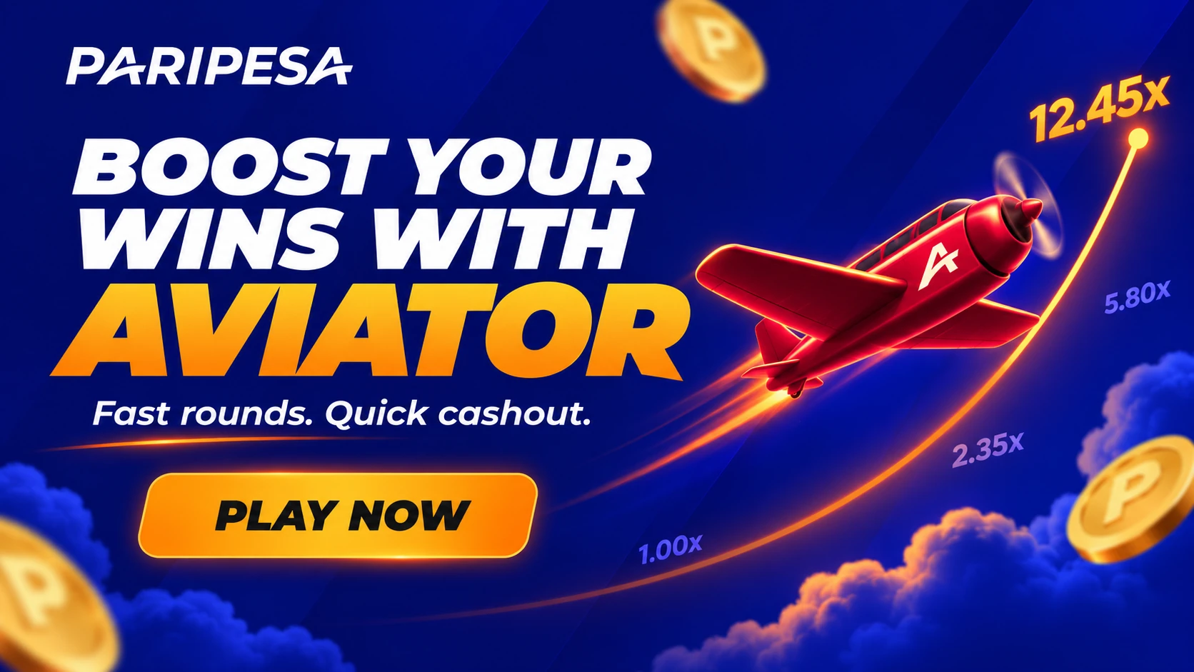 PariPesa Aviator promotional banner