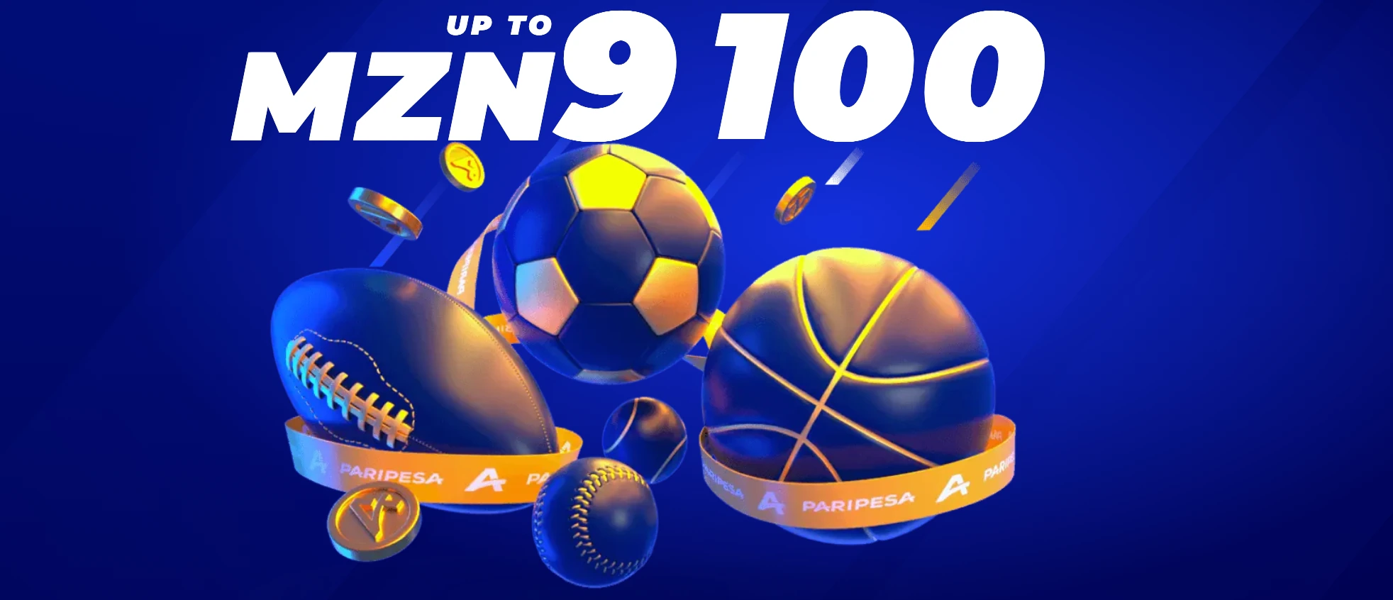 Bónus desportivo PariPesa Moçambique até 9 100 MZN