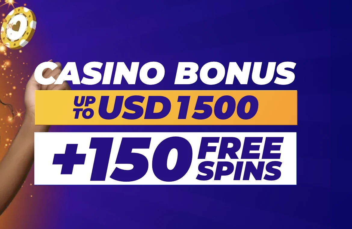 PariPesa casino bonus advertising up to USD 1500 plus 150 free spins