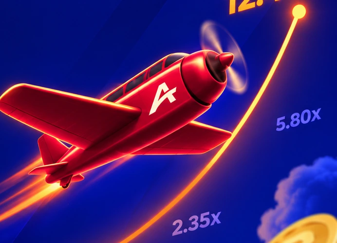 Illustration Aviator PariPesa avec avion et multiplicateurs