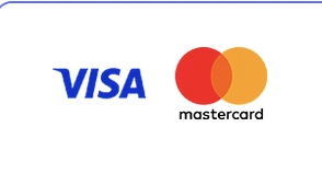 Visa and Mastercard logos